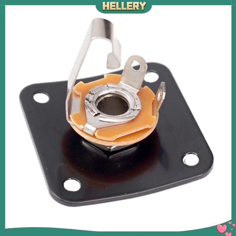 [HelleryTH] Metal Guitar Output Plates Socket Square for LP Electric Guitar Gold