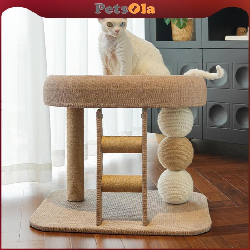 PETSOLA หอต้นไม้แมวขนาดเล็กพร้อมเตียงคอนสําหรับแมวในร่มลูกแมวสัตว์เลี้ยงมัลติฟังก์ชั่น