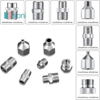 [Boloni] 1 ชิ้น Airbrush Adaptor Fitting อุปกรณ์เสริมอะไหล่ตัวเชื่อมต่อข้อต่อสําหรับคอมเพรสเซอร์และท่อแปรงอากาศใหม่