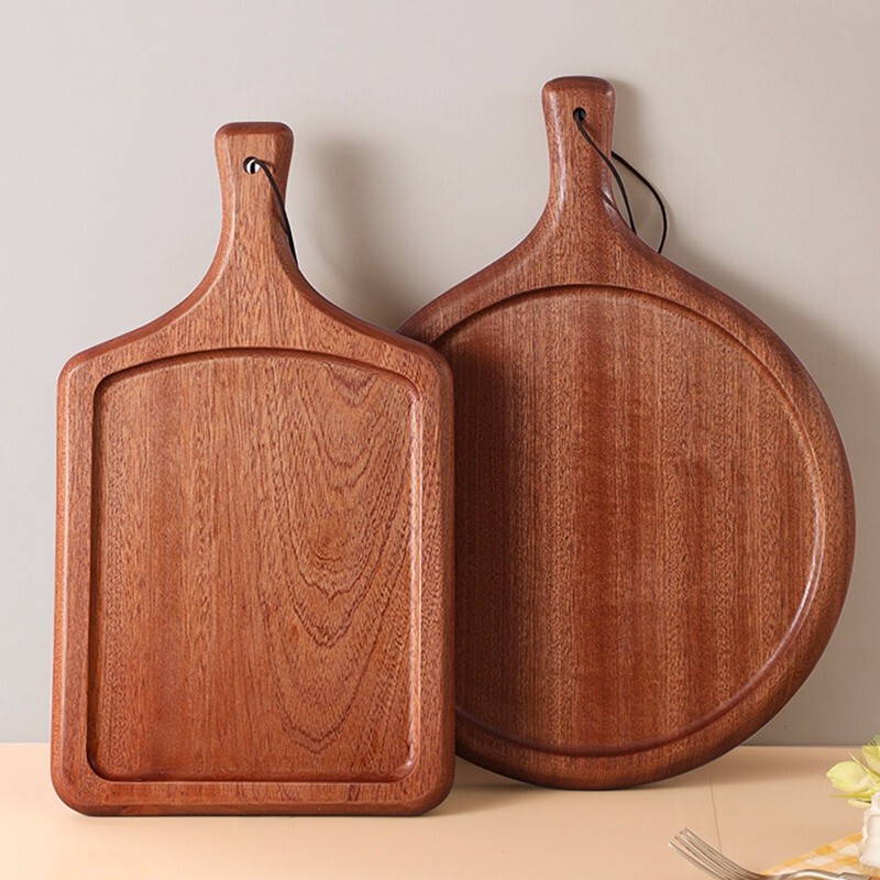 [98% Praise Rate] Ebony Steak Board Wooden Dinner Plate Pizza Plate Western Food Plate Bread Board S