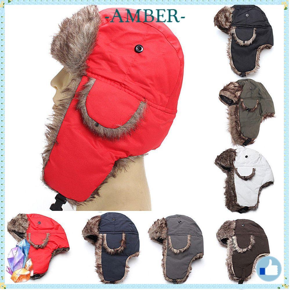 AMBER Winter Cap Aviator Ski Hat with