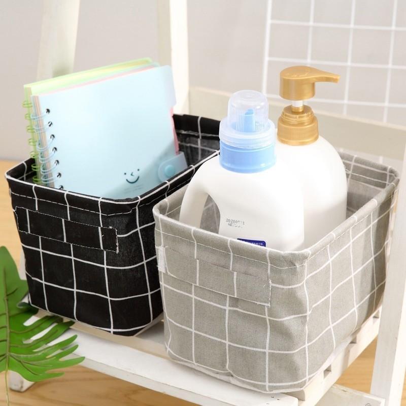 กล่องผ้าเก็บของ ตะกร้าพับได้ ตะกร้าผ้า ใส่ของ ที่ใส่เครื่องเขียน กล่องผ้าอเนกประสงค์ - รูปที่ 4