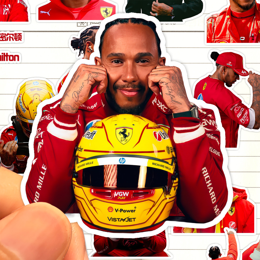 Lewis Hamilton Sticker HD Waterproof Ferrari Fleet Rider Lewis Hamilton Sticker