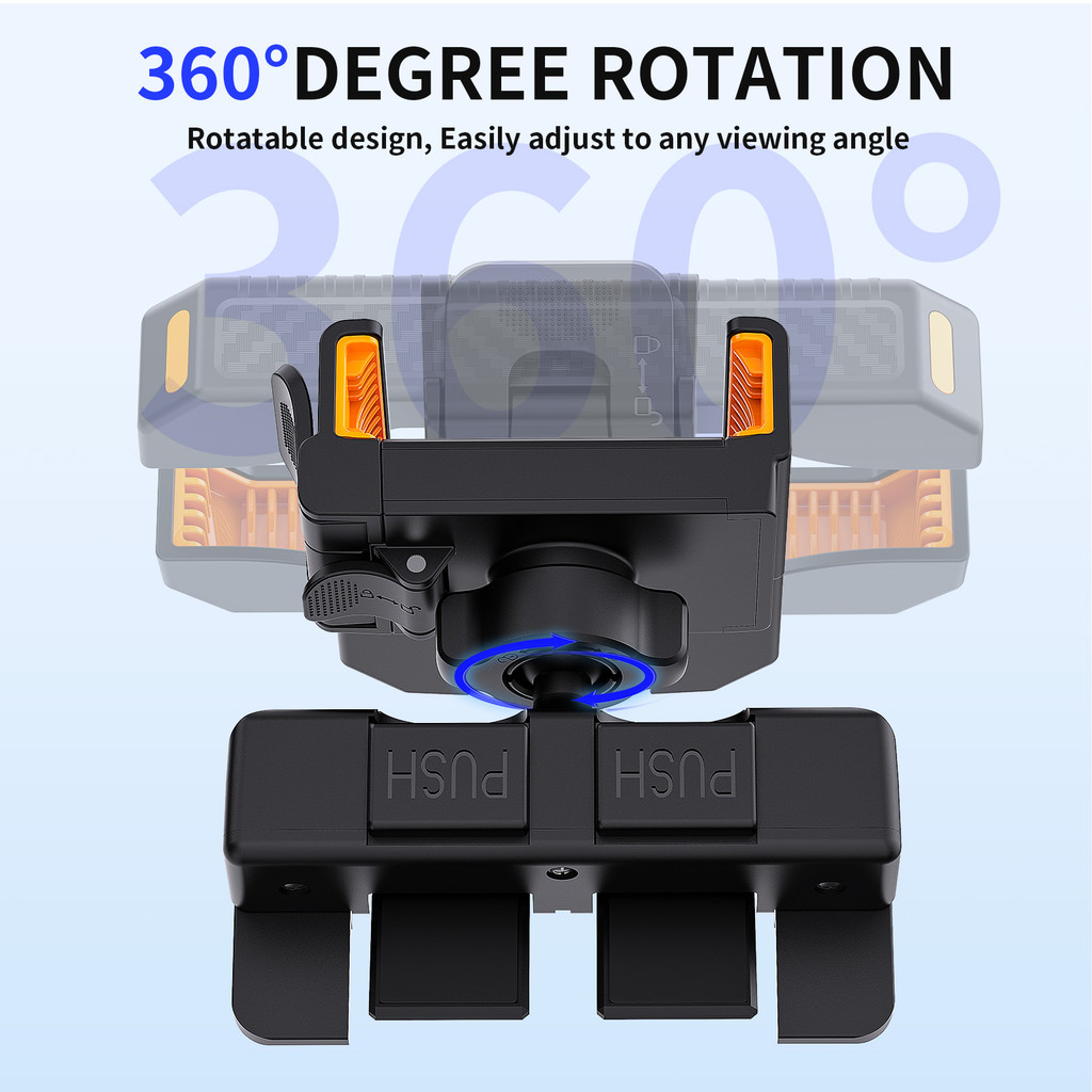 หมุนได้ 360 องศา Universal Car CD Slot ขาตั้งโทรศัพท์ One-Touch Release ที่วางโทรศัพท์ในรถยนต์สําหรับ IPhone 12-16 Pro Max Samsung - รูปที่ 4