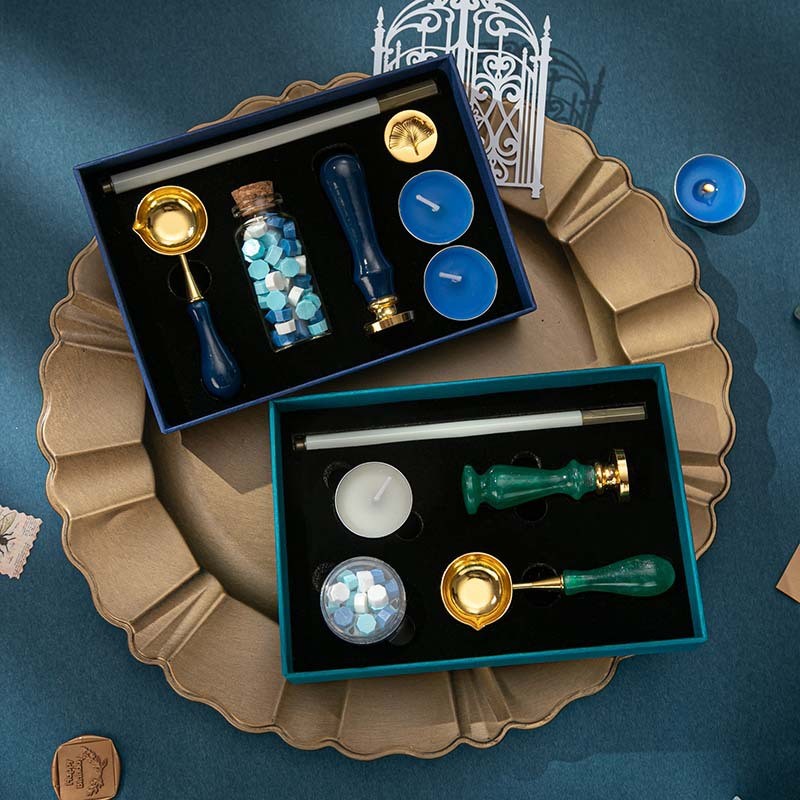 European Retro Lacquer Seal Envelope Sealing Wax Stamp Mothers Day Gift Box Set Lacquer Wax Pellets 