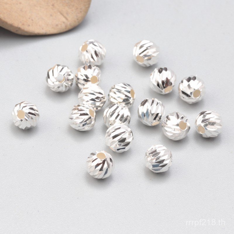 รอบลูกปัดวัสดุ Spacer ลูกปัดอุปกรณ์เสริมสร้อยคอ 5 Spacer สร้อยข้อมือลูกปัดทําด้วยมือ DIY ง่ายตัดมุม 