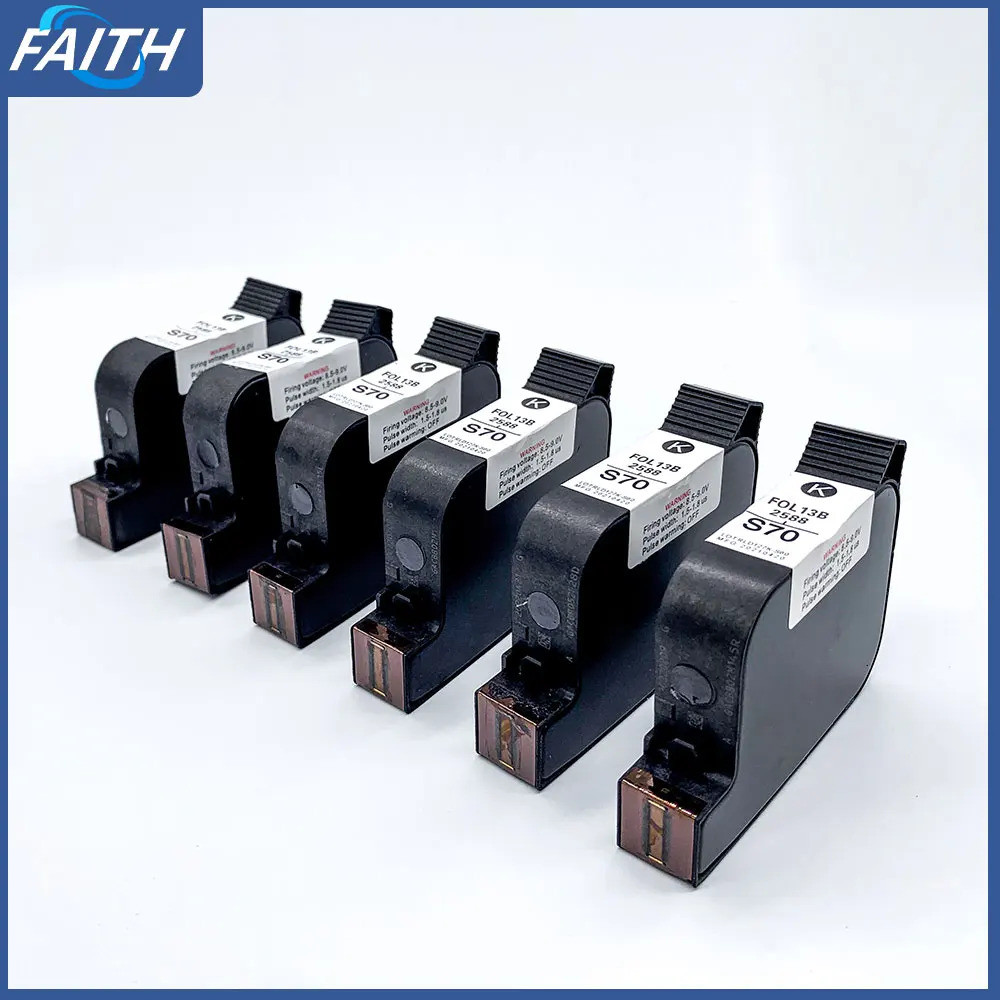 Faith 6 ชิ้นตลับหมึก Inkjet Printer Hand Eco-solvent Fast Dry Black 2588 ตลับหมึก