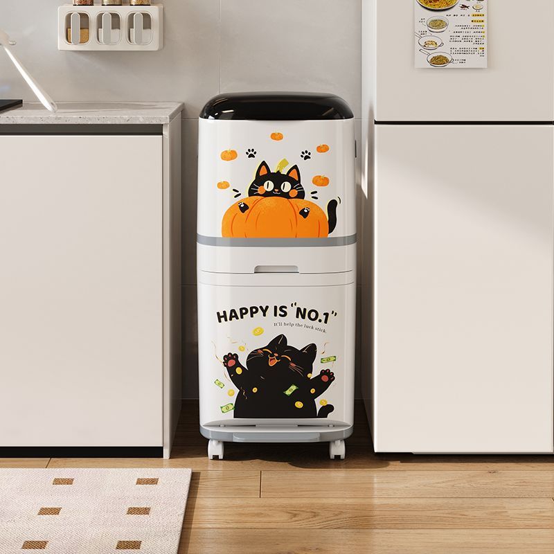 ถังขยะในครัวเคลื่อนที่ MESDA ถังขยะแยกประเภทแห้งและเปียก ถังขยะในครัวเคลื่อนที่ MESDA ถังขยะแยกประเภ