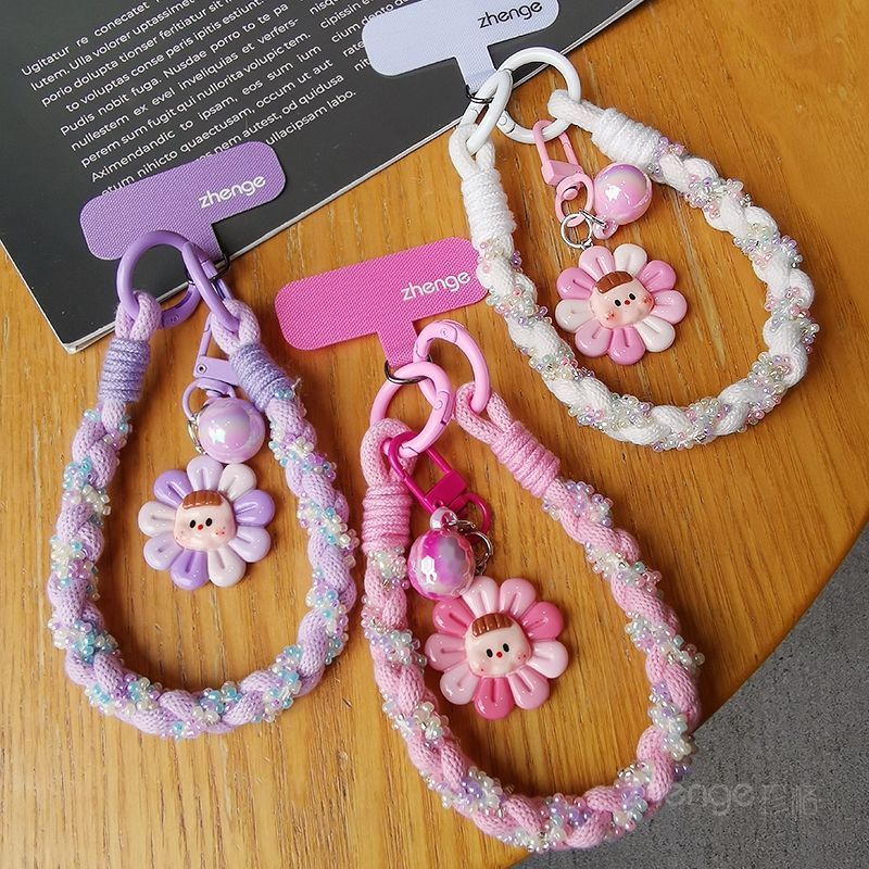 ใหม่ใน 29 วัน!!อิน โดปามีน เชือกเส้นเล็กโทรศัพท์มือถือสไตล์สั้นเฉพาะลูกปัดขนาดเล็กถักสายรัดข้อมือกล้องกลางแจ้งเคสโซ่ป้องกันการสูญหายที่แข็งแกร่งกลางแจ้งทนท