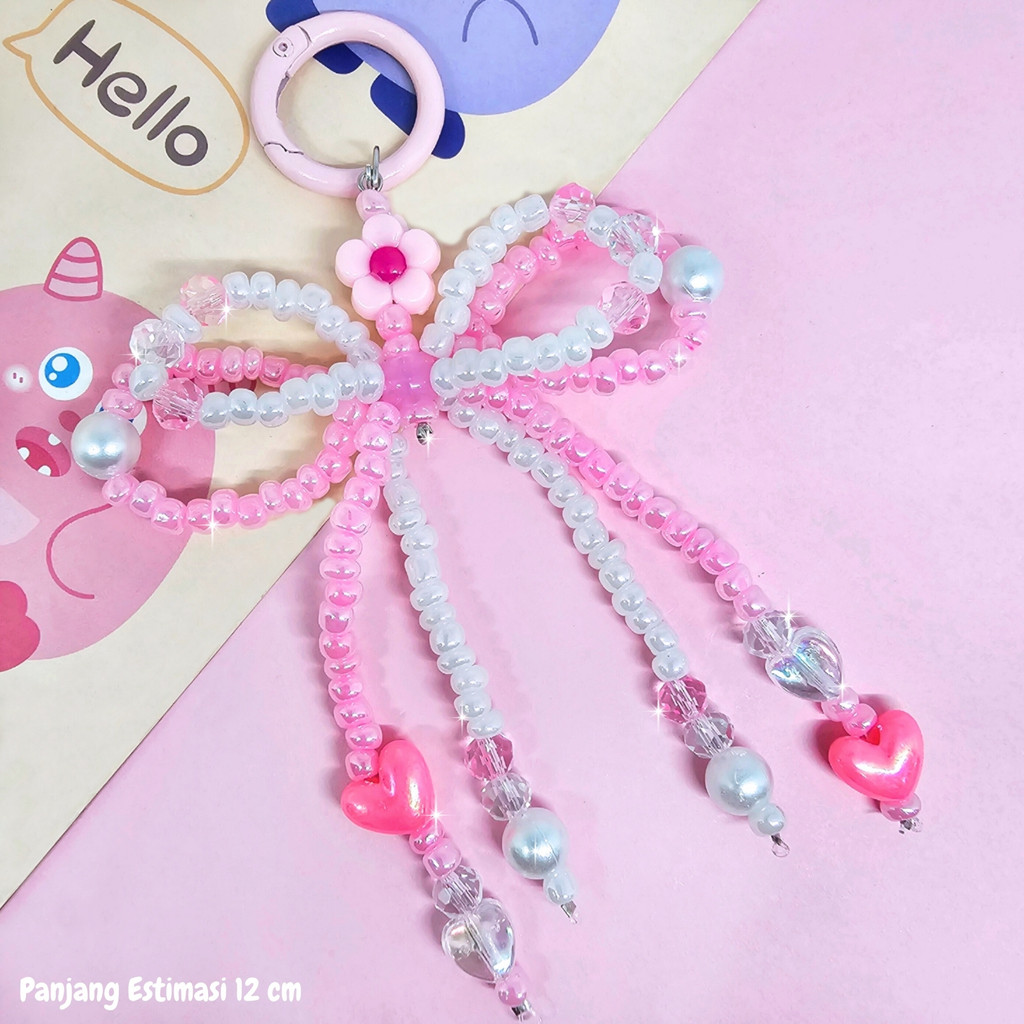 GANTUNGAN Bag Charm พวงกุญแจริบบิ้น Coquette - GK002