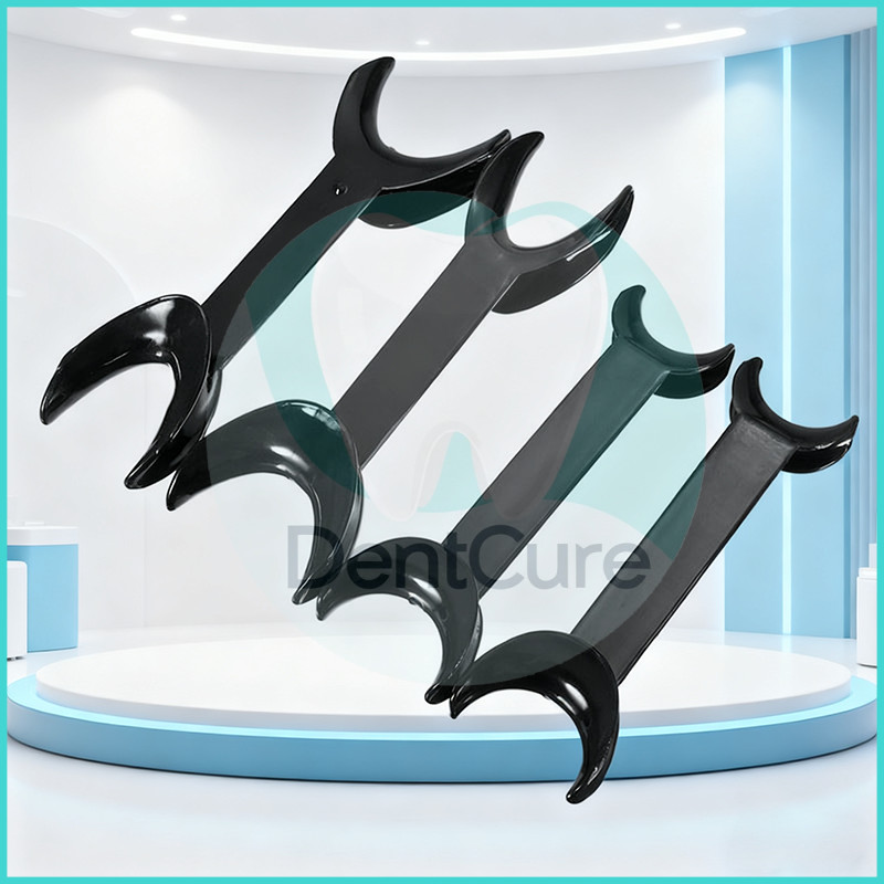 อุปกรณ์ทันตกรรมอุปกรณ์เปิดปากแก้ม Retractor ชุดเปิดปากทันตกรรม 4 ชิ้น รูปตัว T หัวคู่ ขนาดเล็กและใหญ่ เครื่องมือจัดฟัน