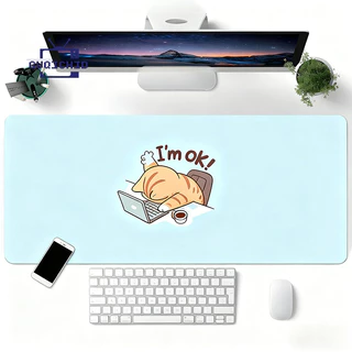 แผ่นรองเมาส์ ลายการ์ตูนแมวน่ารัก ขนาดใหญ่ แผ่นรองเม้าส์ 80x30cm