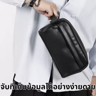 กระเป๋าถือสำหรับผู้ชายธุรกิจกระเป๋าถือหนังเทียมความจุสูงถุงเก็บสัมภาระอเนกประสงค์