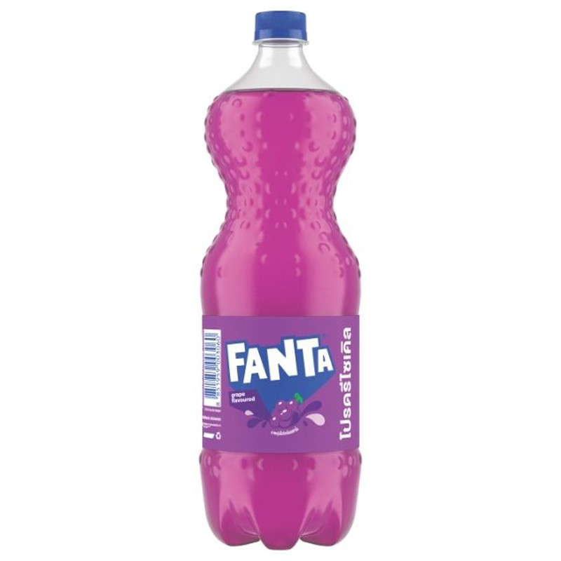 แฟนต้ากลิ่นองุ่นป็อป 1.5ลิตร Fanta Grape Pop Flavored 1.5ltr. [หมายเลขบาร์โค้ด 8851959003060]