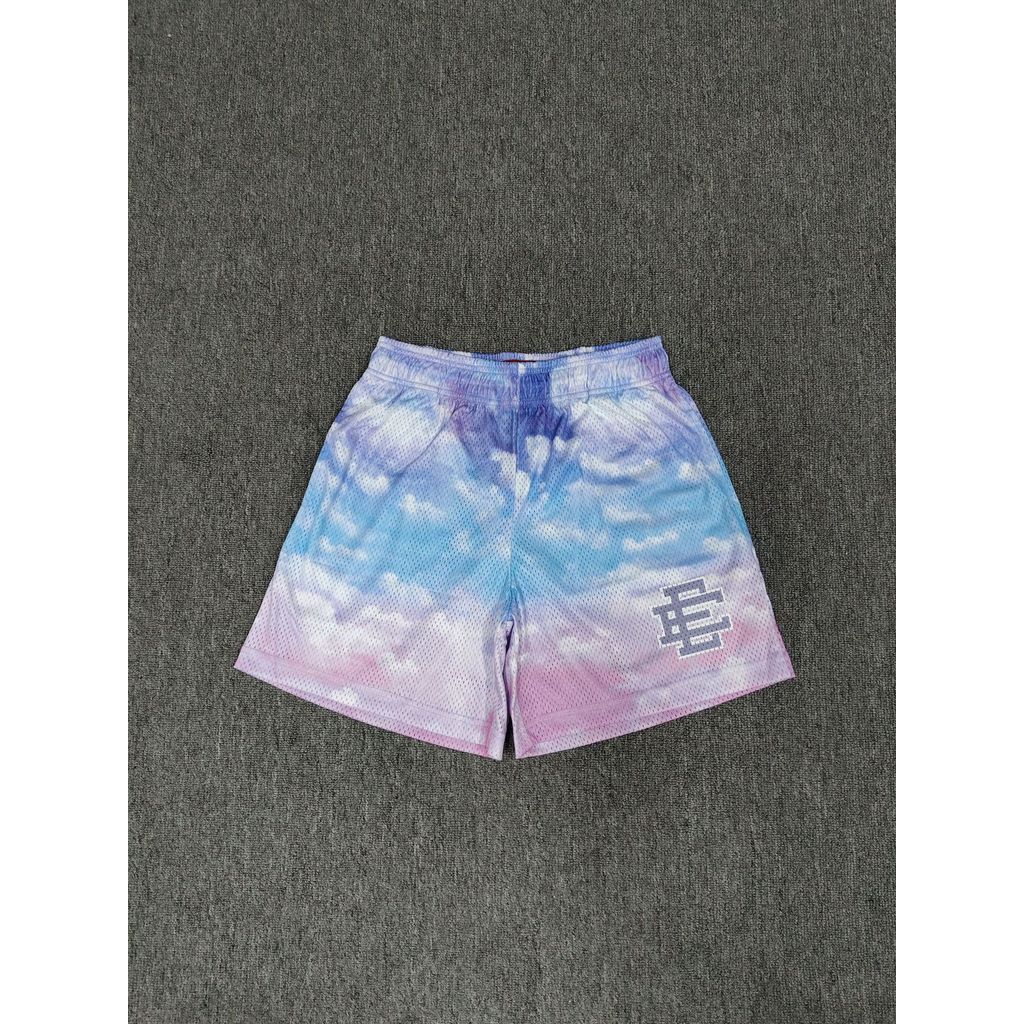 HSNS Eric Emanuel American Cropped Pants Gradient Cloud Basketball Training Casual Pants Mesh Breath