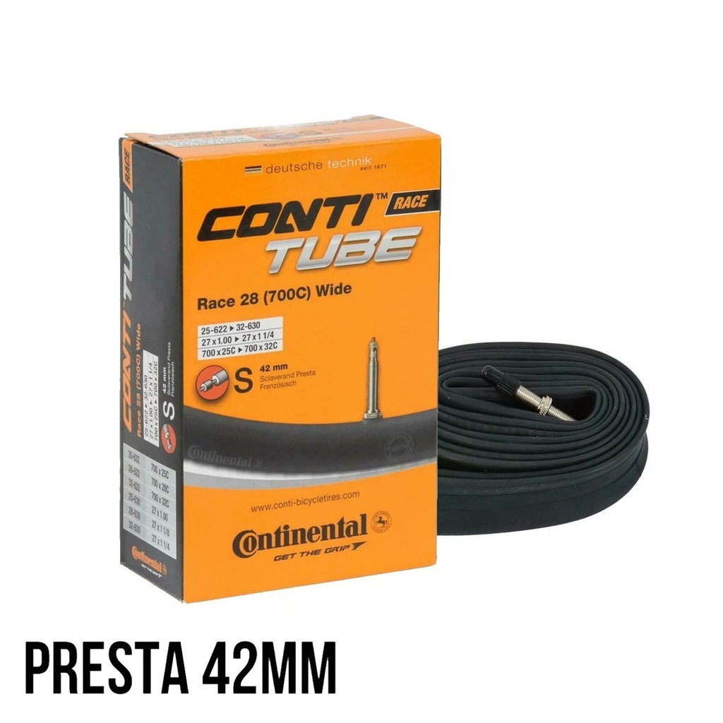 Continental Tube Race 28 PRESTA 42MM (PCE) สีดํา