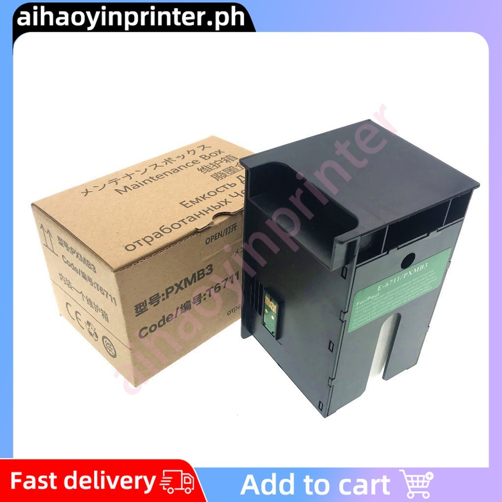 T6711 กล่องบํารุงรักษาสําหรับ Epson L1455 wf 3620 WF7611 wf 7710 T6711 ใช้งานร่วมกับ