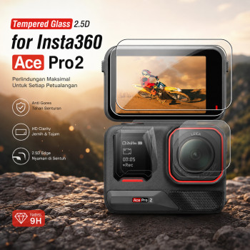 FARAJI ฟิล์มกันรอยกระจกนิรภัย 2.5D Curve Insta360 Ace Pro2 - FR-25