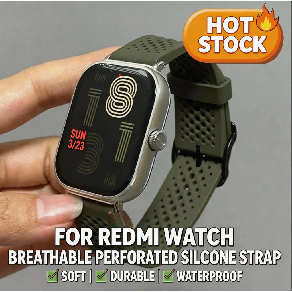 เหมาะสําหรับ Redmi Watch 6 5 4 ตาข่ายหัวเข็มขัดสายนาฬิกา Redmi 5 Active 5 Lite 6 Active 6 Lite Breathable และสะดวกสบายสายรัดข้อมืออุปกรณ์เสริม