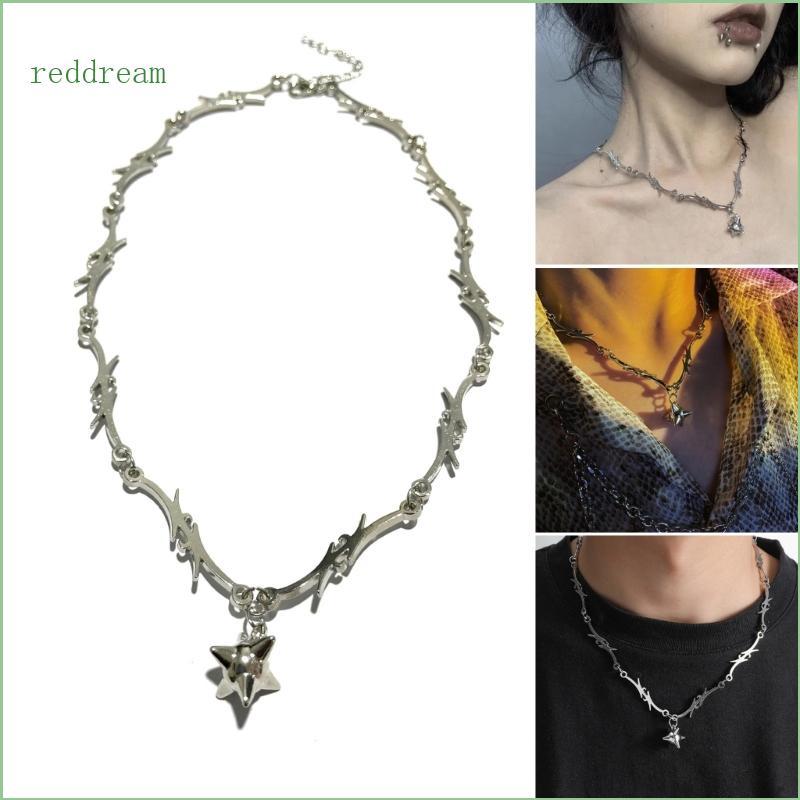REDD Punk สไตล์สร้อยคอสร้อยคอผู้หญิงเครื่องประดับหิน Eboy Egirl สร้อยคอโซ่