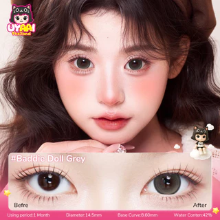 UYAAI Baddie Doll Series คอนแทคเลนส์ 14.5MM สีน้ําตาล สีเทา Pro Max 1 เดือน คอนแทคเลนส์สําหรับสายตาสั้น