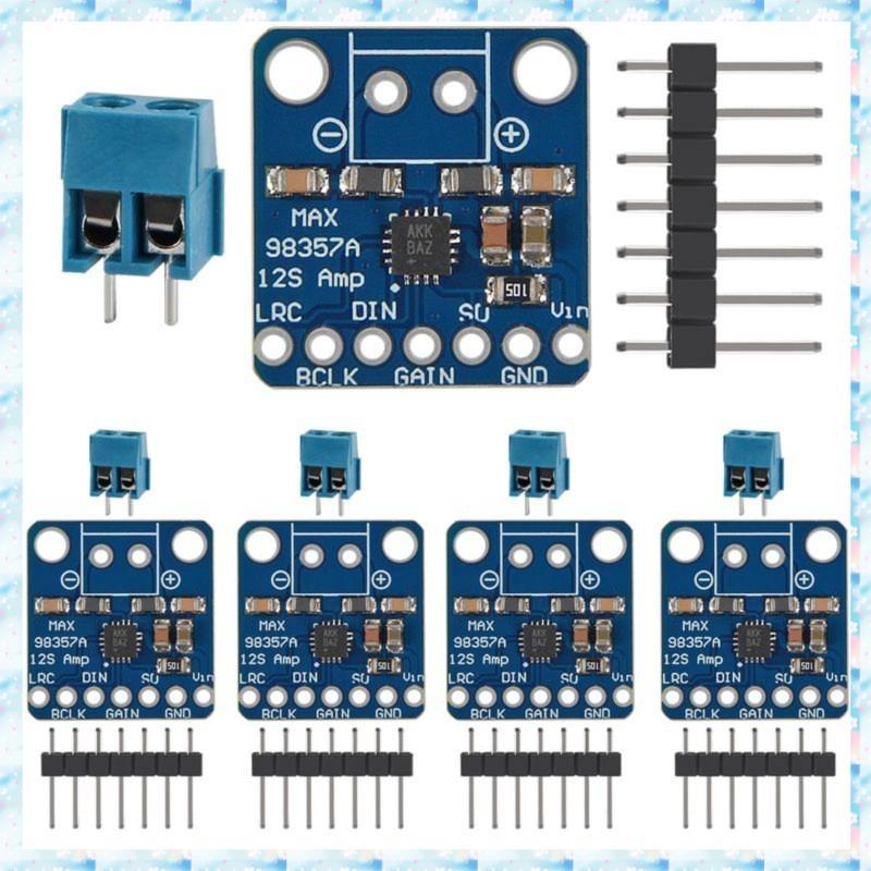 [RQMU] 5PCS MAX98357A I2S 3W Class D Amplifier Breakout Interface I2S ถอดรหัสสําหรับโครงการเสียง