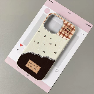 สำหรับ iPhone 17 air 15 16 12 11 Pro Max 15 16 Plus XR X XS สุขสันต์วันดอกไม้ ที่ดีพื้นผิวหนังเชอร์รี่เคส tpu อ่อน