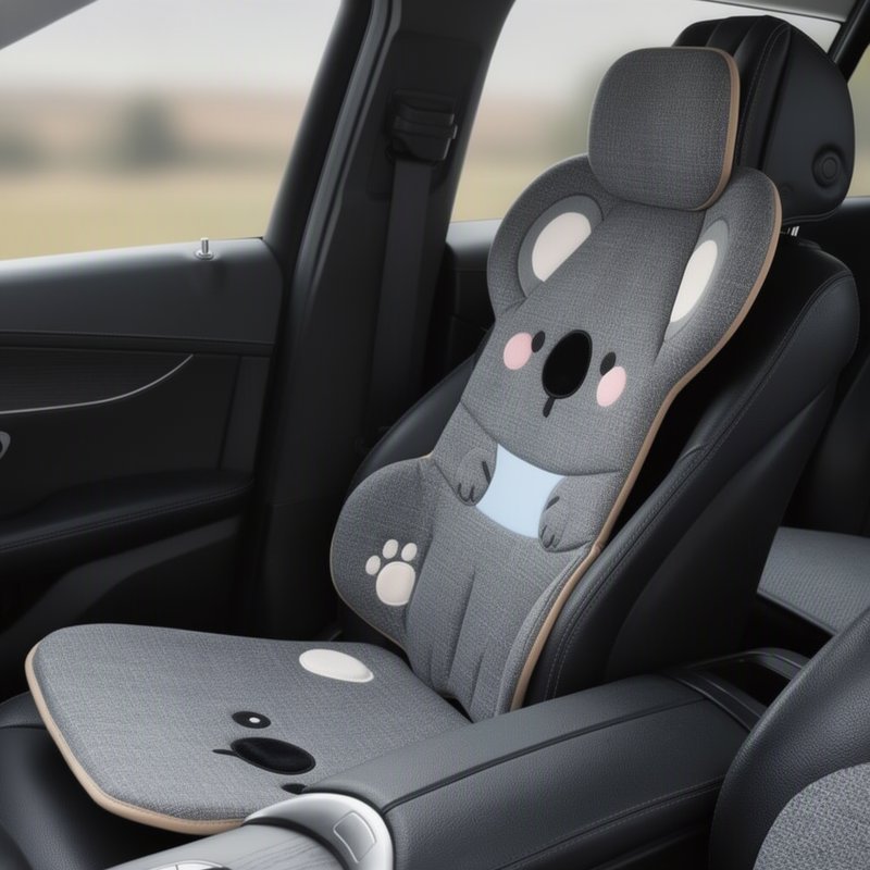 เบาะรองนั่งรถยนต์ Koala การ์ตูนผ้าลินิน Breathable Anti รูปที่ 3