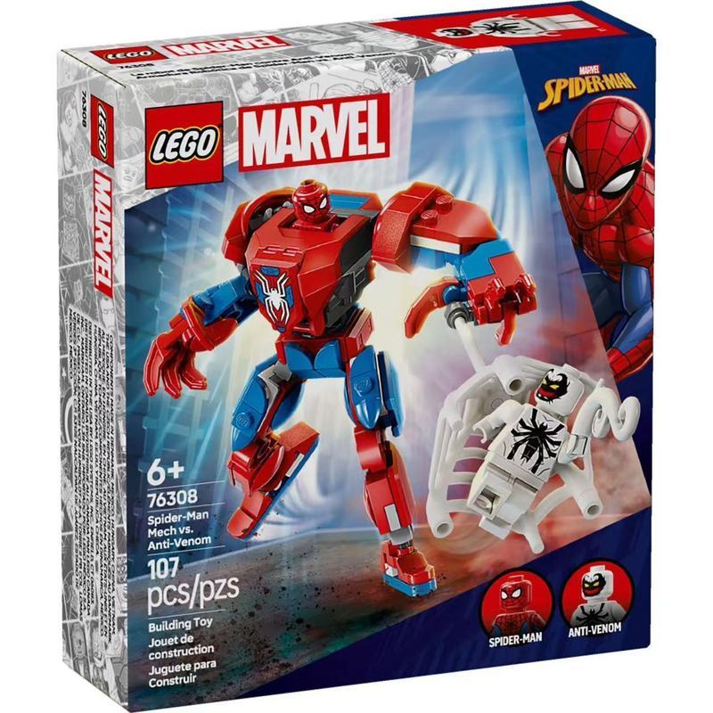 [] 76308 Marvel Series Spider-Man Mecha Wars Anti-Venom บล็อกตัวต่อเด็ก
