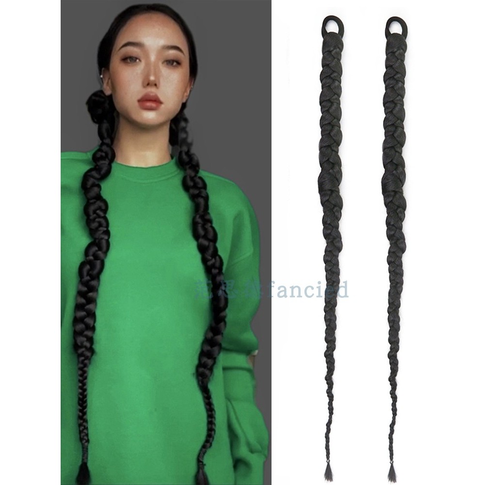 ผมเปียปลอม มวยผมปลอม ผมปลอม Millennium Twist Braids ยุโรปสไตล์อเมริกันมวย Braids Twist Braids วิกผมห