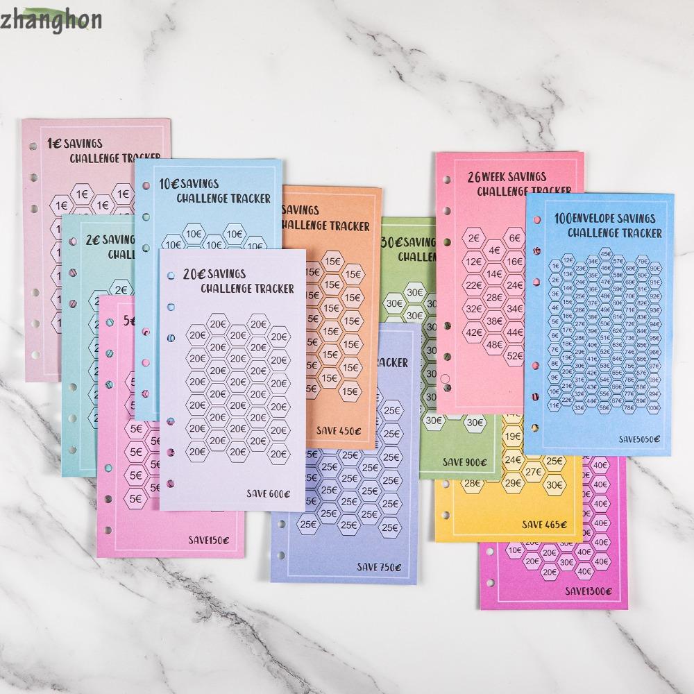 ZHANGHONG 48PCS ซองเงินสด, Eave Money 52 สัปดาห์ประหยัดความท้าทายการ์ดประหยัดค่าใช้จ่าย, USD A6 100 
