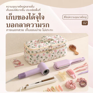 กระเป๋าเก็บเครื่องเป่าผม 2 ชั้น จุใหญ่ กระเป๋าจัดเก็บอุปกรณ์ทำผม พกพาเดินทาง เครื่องม้วนผม