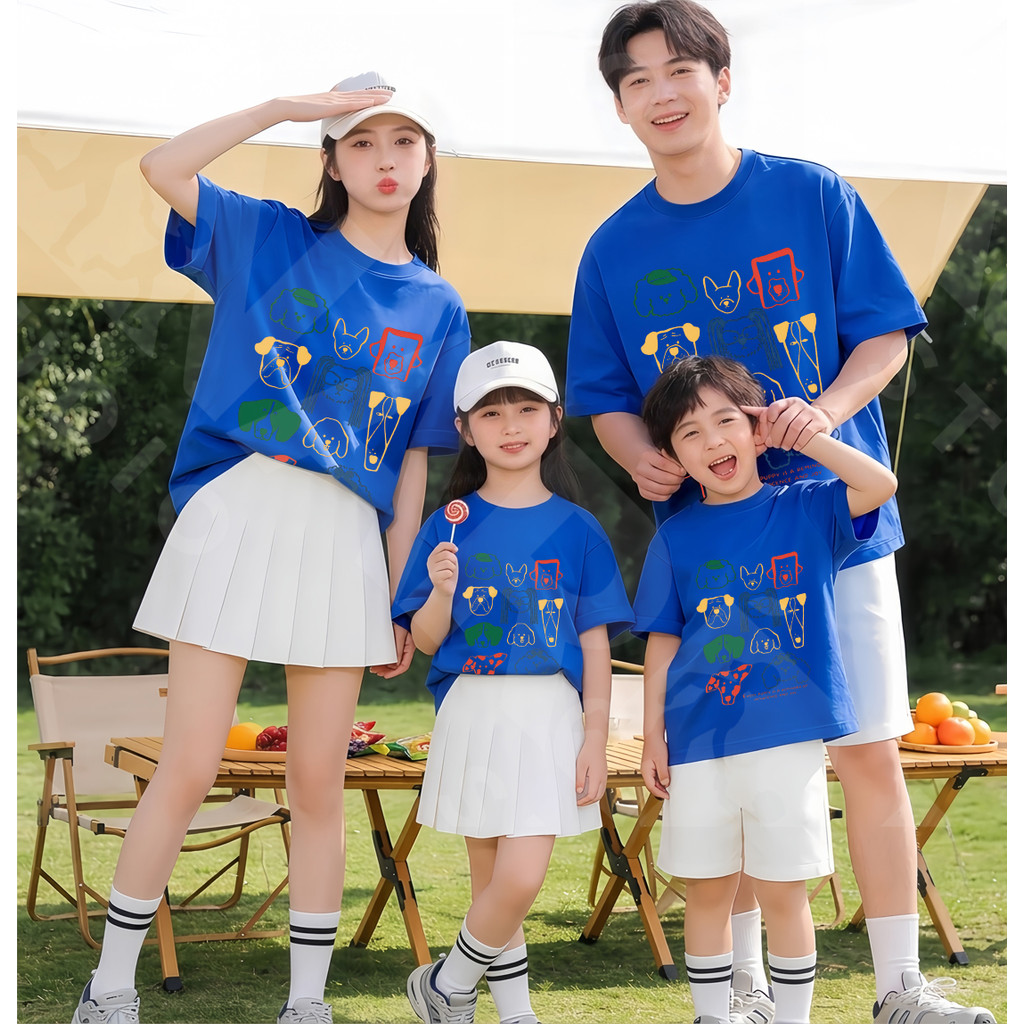 พร้อมส่ง&COD RINA STUDIO ชุดครอบครัวเสื้อยืดฤดูร้อน นุ่มใส่ มีไซซ์ผู้ใหญ่เด็ก เสื้อคู่พ่อแม่ลูก ปี2026#18