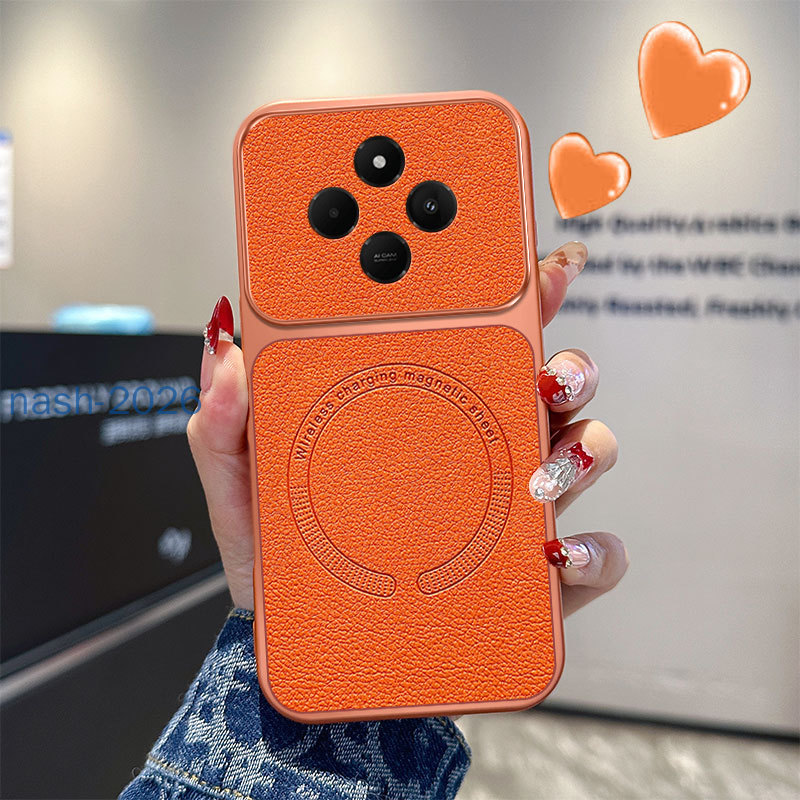 ปลอกสําหรับ Xiaomi Redmi 17C 4G Xiaomi Redmi 14C 4G/5G การปรับแต่งเคสโทรศัพท์กันกระแทกหนังดูดแม่เหล็