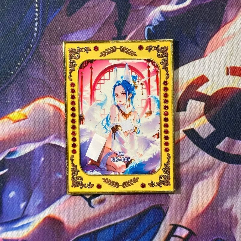 One Piece Metal Diamond Kaweiwei Red Dust JW Nine-Tailed Fox Card Slot Collection Card No. 36/52