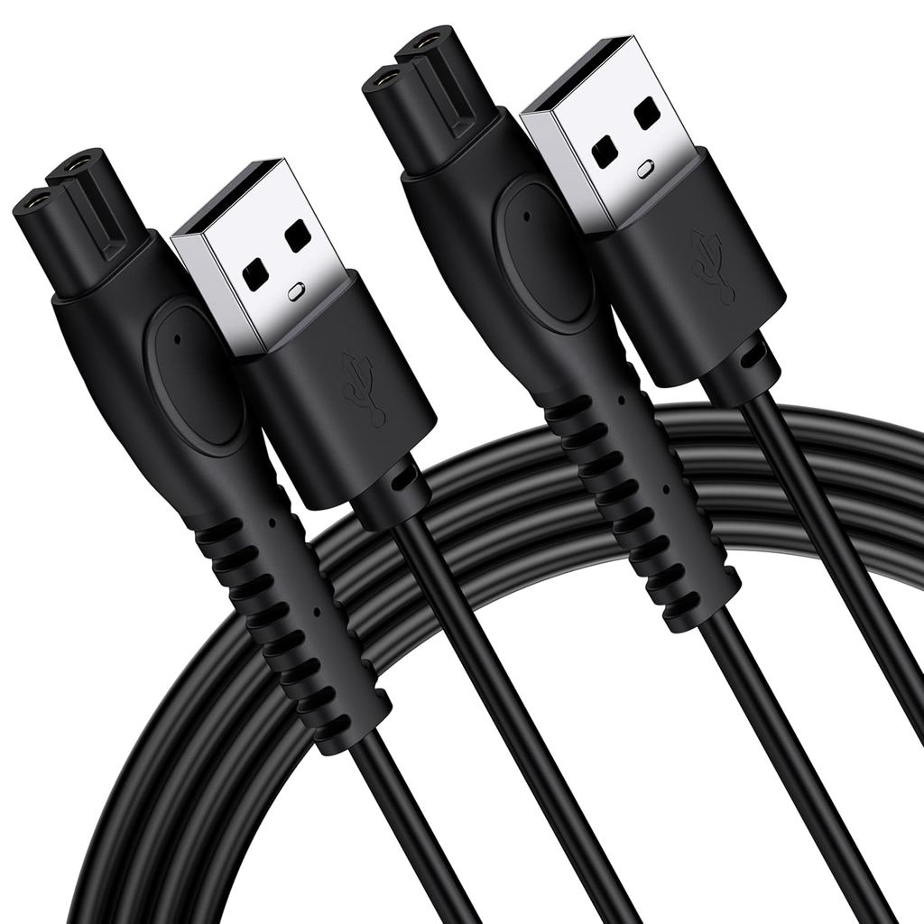 Meliya 2 แพ็ค 5V เครื่องโกนหนวดสายชาร์จสําหรับ Philips Norelco One Blade 360 QP2724 QP2834 QP1924 QP