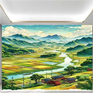 ลวดลายธีมทิวทัศน์ธรรมชาติของป่า เหมาะสำหรับตกแต่งห้องนอน ห้องนั่งเล่น ผ้าพื้นหลัง ผ้าประดับตกแต่ง ผ้าแขวน ผนัง แบนเนอร์พ