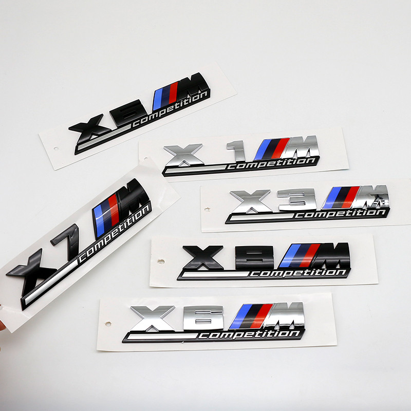 รถ Fender ด้านข้างสัญลักษณ์ด้านหลัง Badge M โลโก้การแข่งขัน Thunder Edition สติกเกอร์สําหรับ BMW 7m 