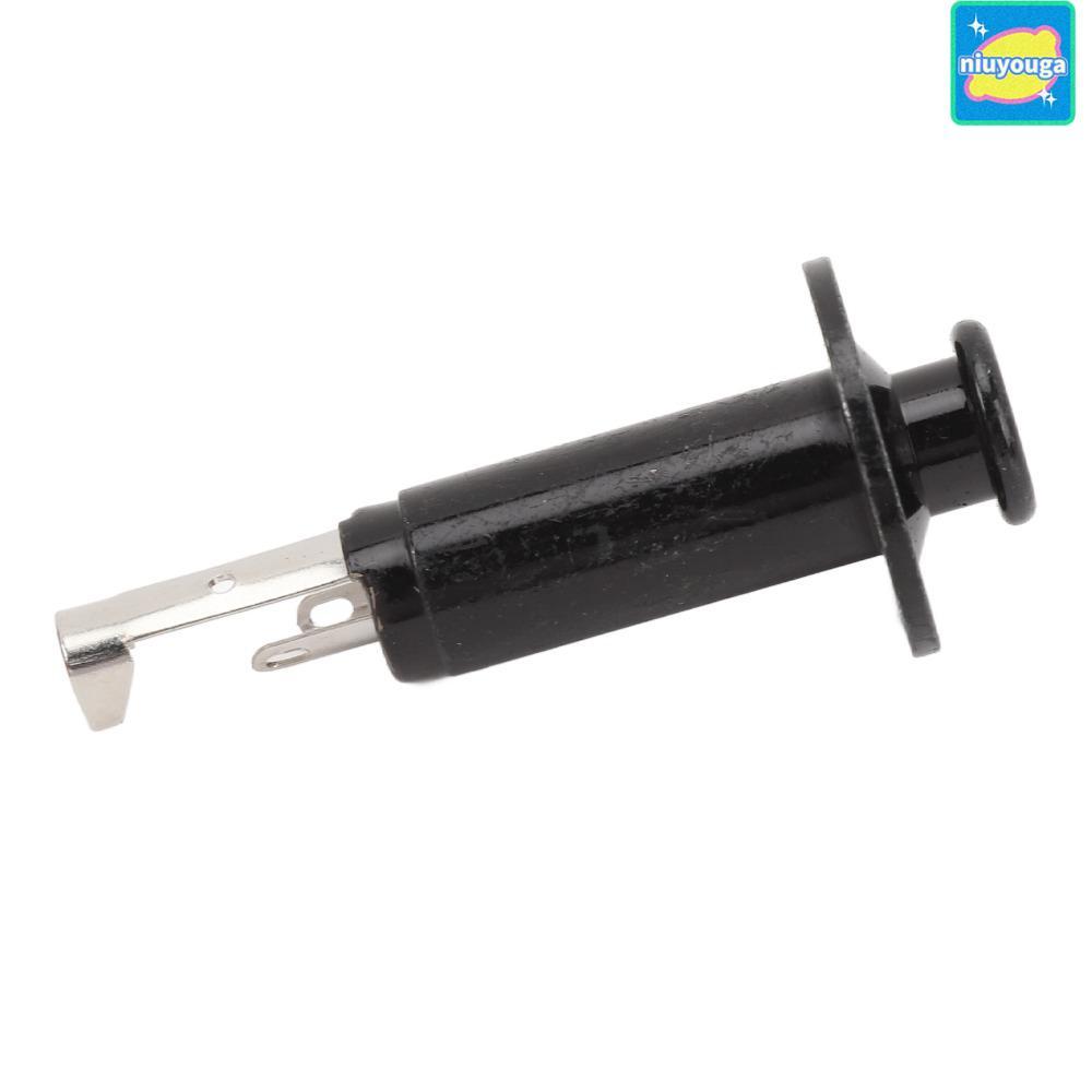 NIUYO Endpin Output Jack, Black/Gold/Silver Metal Output Jack Socket, Professional 6.35mm Electric G