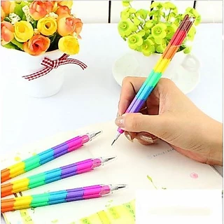 🌈ดินสอเปลี่ยนไส้ตัวต่อ🌈หลากสี✅พร้อมส่ง เครื่องเขียนนักเรียน ดินสอตัวต่อ ราคาส่ง ดินสอแบบเรียน