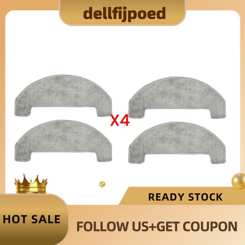 delfijpoedMopผ้าสําหรับD10/T10 Lite Q8/Q8maxอะไหล่ที่มีประสิทธิภาพอุปกรณ์ทําความสะอาดในครัวเรือน 4PC