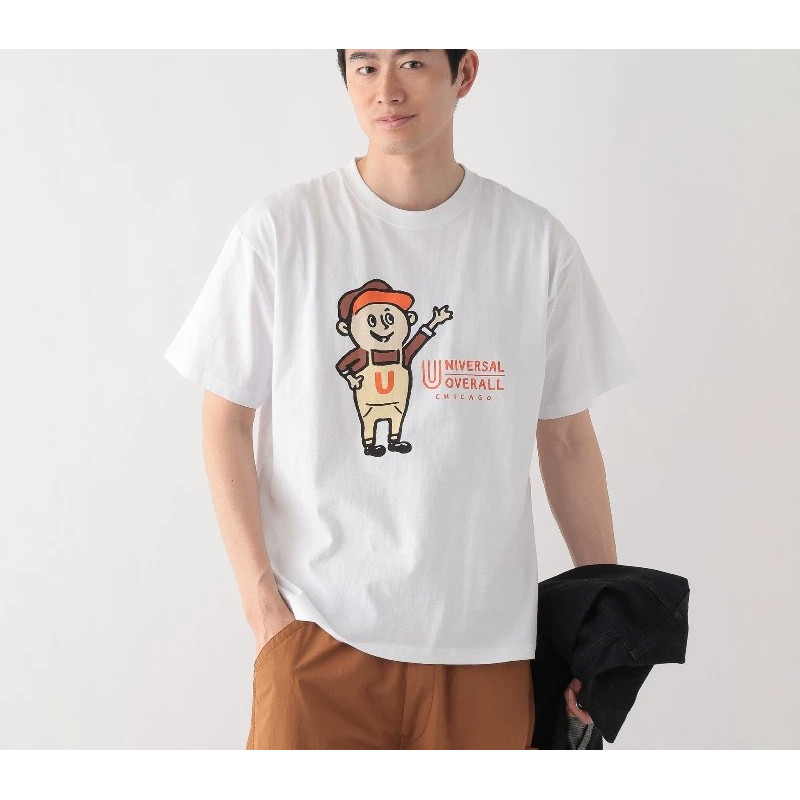 เสื้อยืดแขนสั้นพิมพ์ลาย UNIVERSAL OVERALL 100%