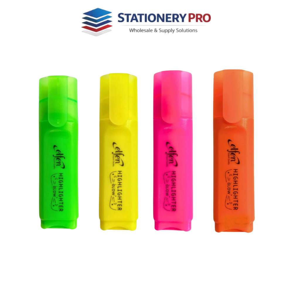 ปากกาเน้นข้อความ ปากกาไฮไลท์ เอลเฟ่น Elfen รุ่น Highlighter Glow (จำนวน 1 แท่ง)
