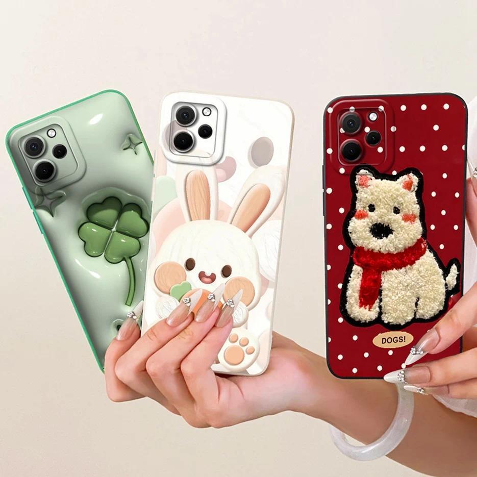 สําหรับ Huawei Nova Y61 กรณี EVE-LX9 EVE-LX9N น่ารัก Clover การ์ตูนฝาครอบ Soft TPU เคสโทรศัพท์สําหรั