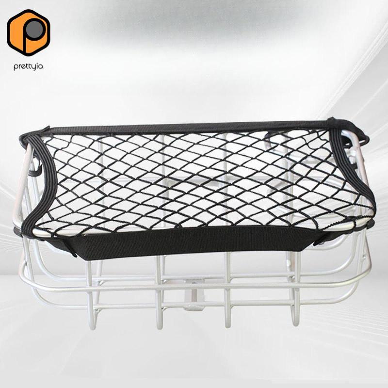 Prettyia ตะกร้าจักรยาน Cargo Net Storage ตะกร้าจักรยานตาข่ายตาข่ายสําหรับชั้นวางกระเป๋าเดินทาง