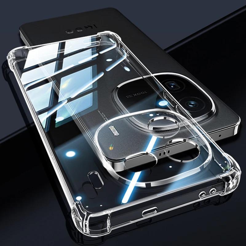สําหรับ vivo iQOO 12 Pro IQOO 12Pro iQOO12 V2307A iQOO12Pro V2329A ซิลิคอนโปร่งใสถุงลมนิรภัย Soft TP