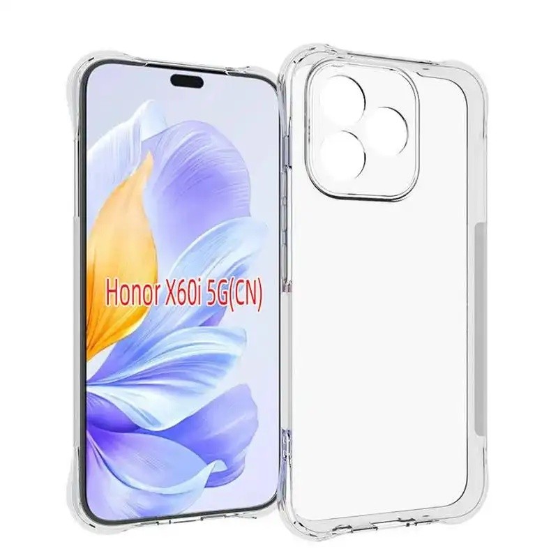 Honor X70I และ X60i HD เคสโทรศัพท์ TPU โปร่งใสกันกระแทก, เคสโทรศัพท์ TPU โปร่งใส Honor X60 Pro