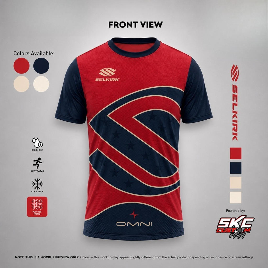 เสื้อเชิ้ตผู้ใหญ่ Selkirk Omni Pickleball - ผ้าโพลีเอสเตอร์