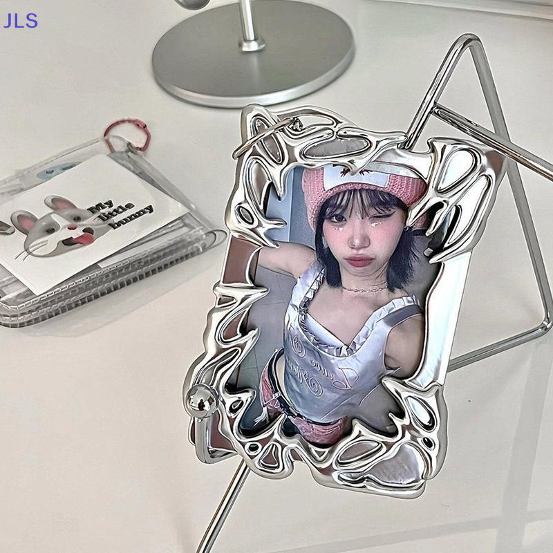 [JL] Oril Design Electroplate Plasitic Frame Kpop Idol Photocard Holder Creative 3 นิ้วผู้ถือการ์ดภา