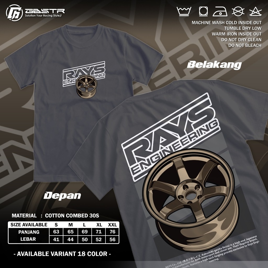 Racing Velg Rays Engineering Legend Wheels Te37 Te 37 Tshirt เสื้อไมโครไฟเบอร์